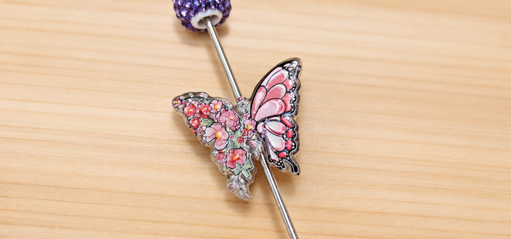 Acrílico mariposa rosa