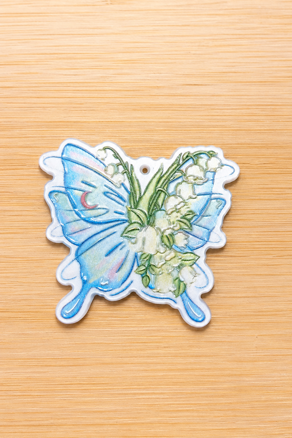 Acrilico mariposa azul.