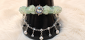 Pulsera de flores verde claro con circulo