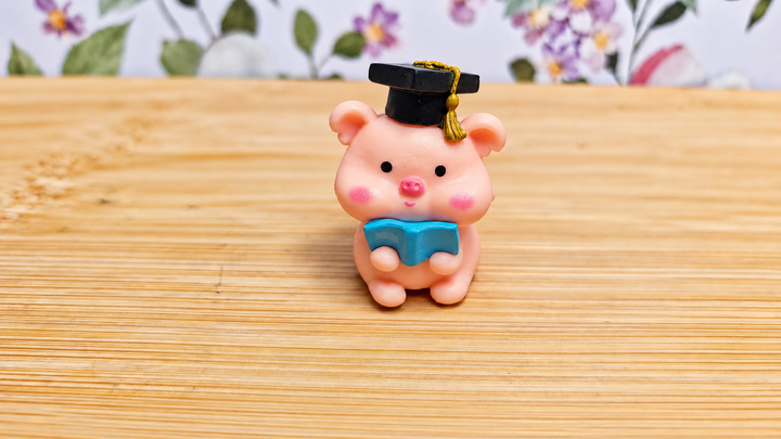 Figura cerdito graduado