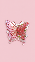 Acrílico mariposa con rosas