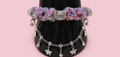 Pulsera de flores accesorio de gato