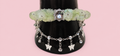 Pulsera de flores color verde claro