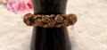 Pulsera flores color marrón